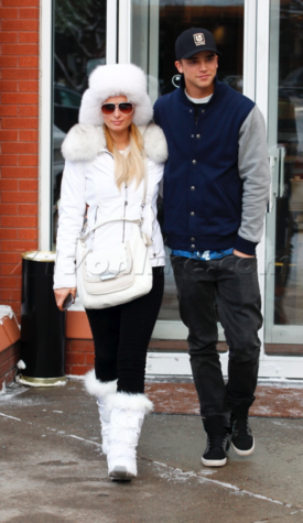 Paris Hilton is spotted with her (ex) boyfriend, River Viiperi on their way to Mezzaluna, Aspen in December, 2012