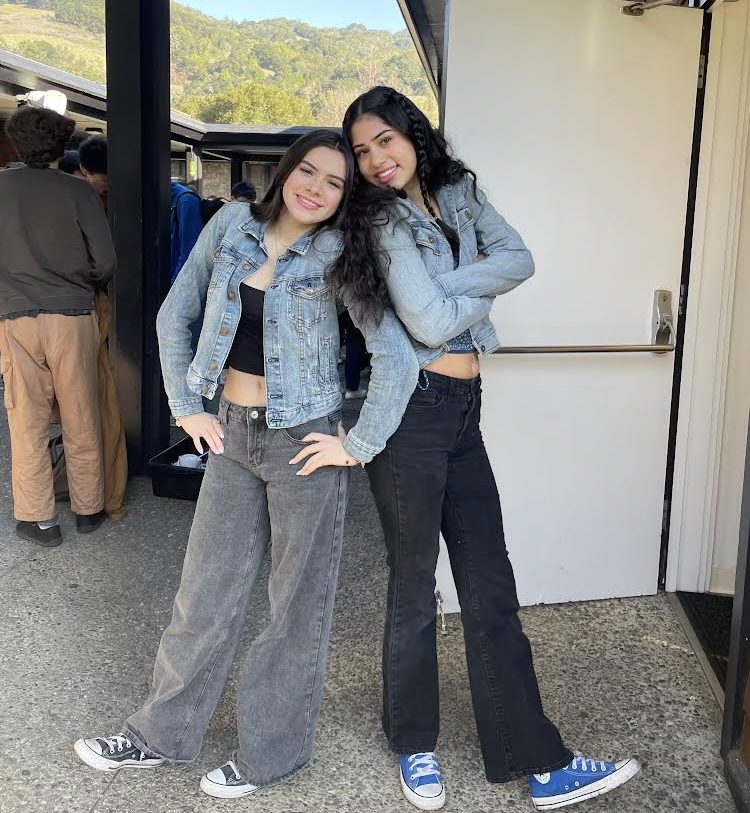 Along with our senior duos we also had some amazing freshman duos. Steph and Audrey came to school in matching denim jackets. Was it planned? No matter, their outfits were spot on.
