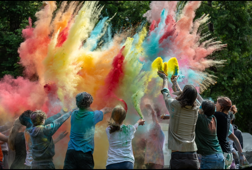 San Domenico teachers and students celebrate Holi