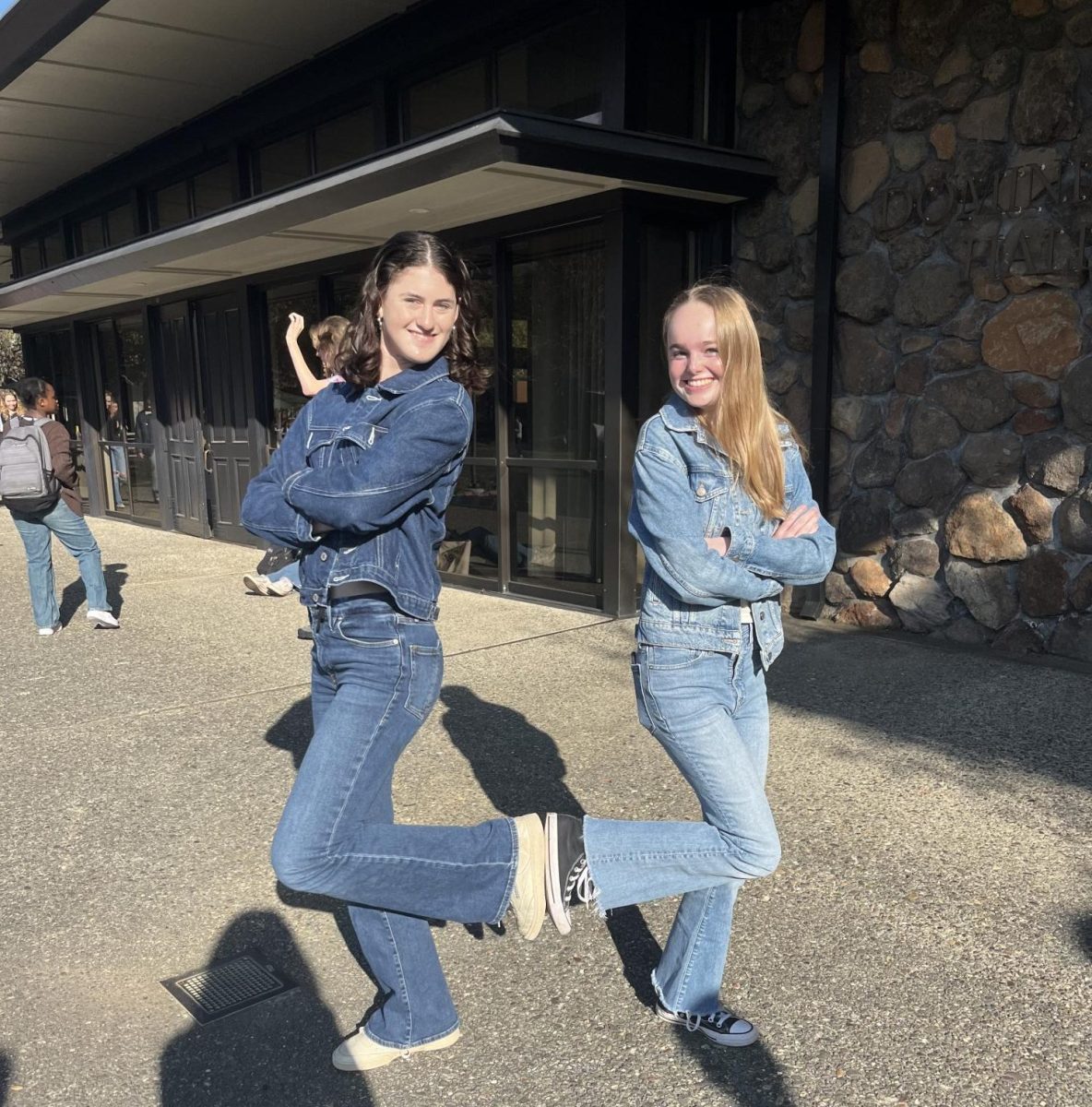 There were so many well dressed groups and duos, but Maple and Caroline definitely were one of the best. The different shades of denim from head to toe definitely made their outfits POP! 
