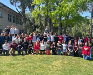 SD 25' seniors wearing their college hoodies on college decision day